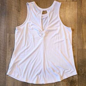 Women's Active Workout Loose Fitting Light Pastel Pink Tank Top With Open Back
